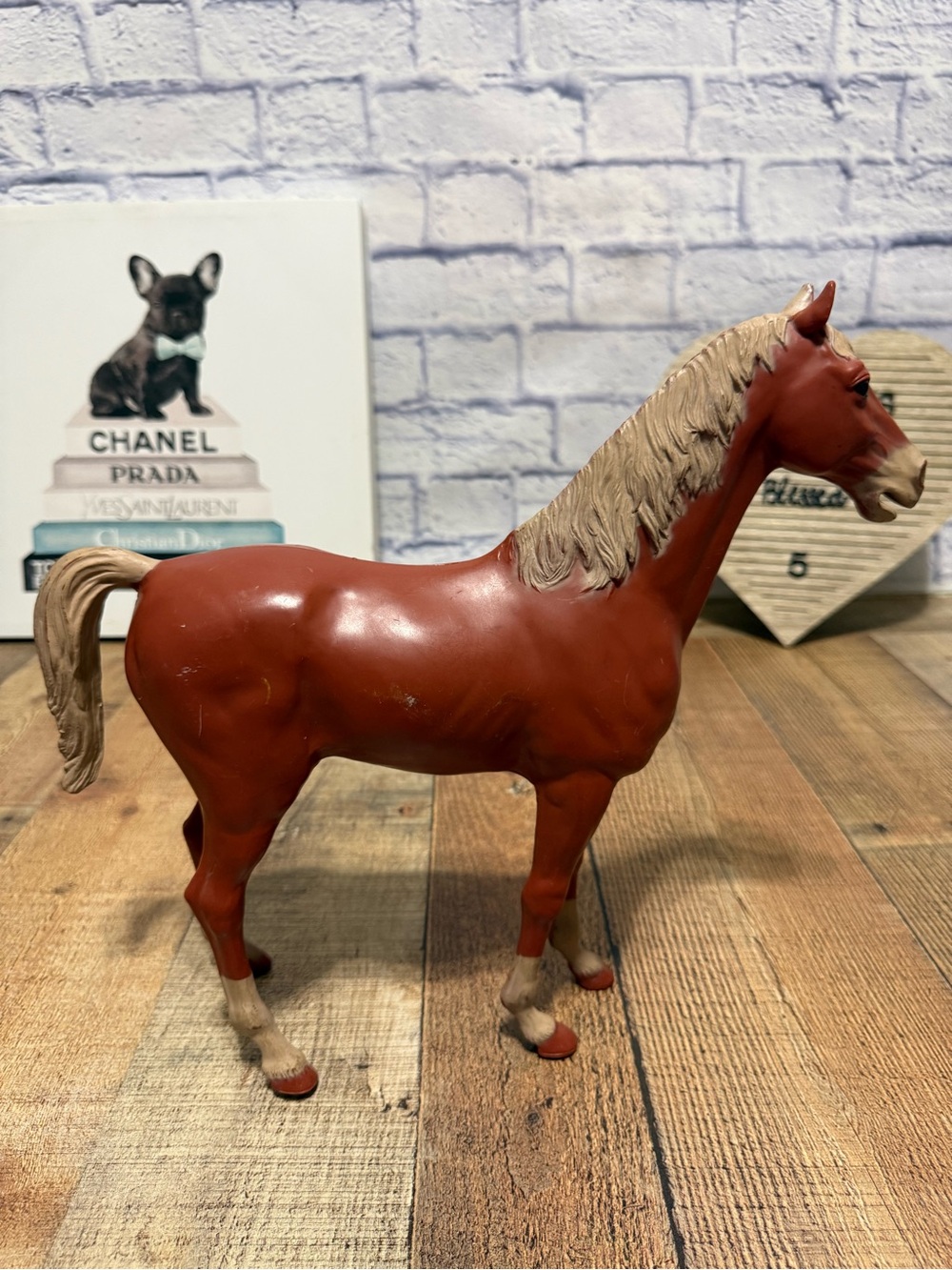 Vintage Louis Marx Johnny West Horse w/ wheels 13 1/2"H